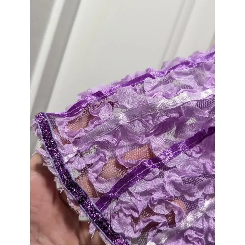 Rapunzel Halloween Costume Girls Size 8-10 Purple Princess Dress Butterfly's